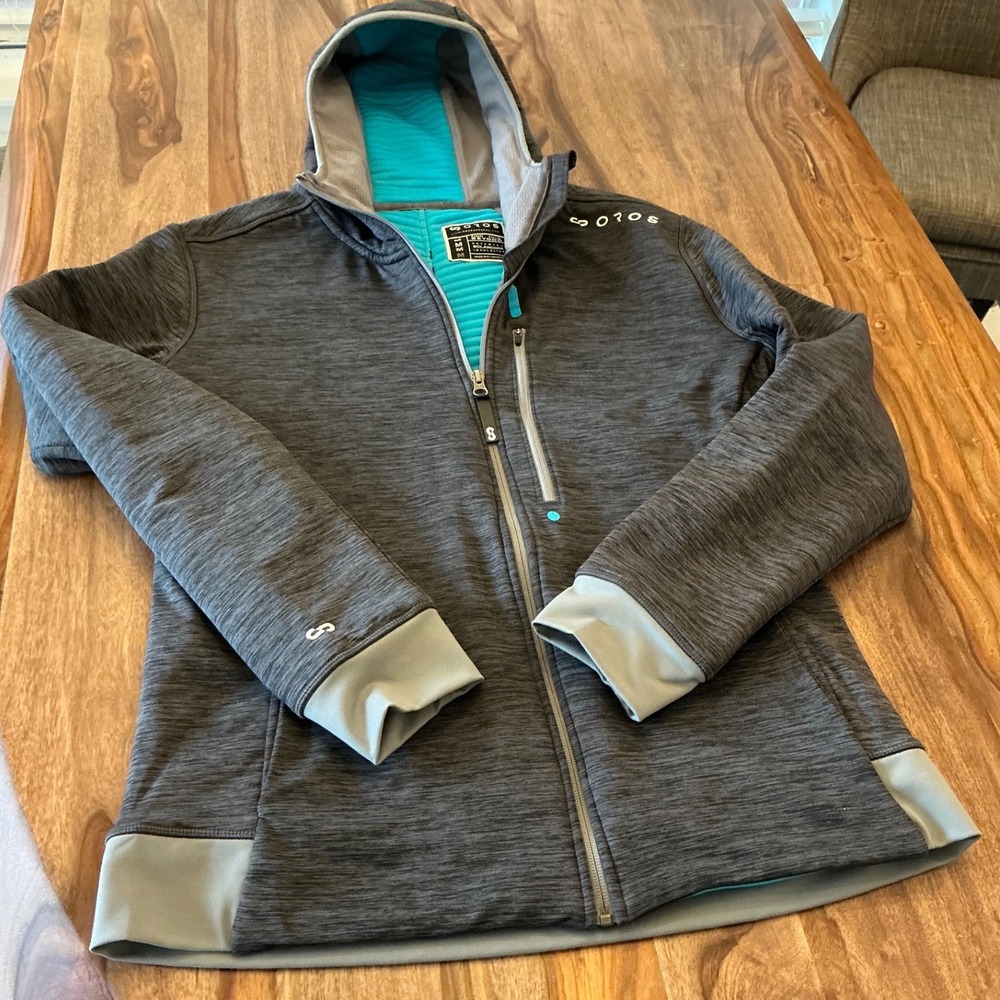 Oros Atmos Jacket Carbon Mens Medium Solarcore Insulated Full Zip Hooded Gray - Picture 12 of 15
